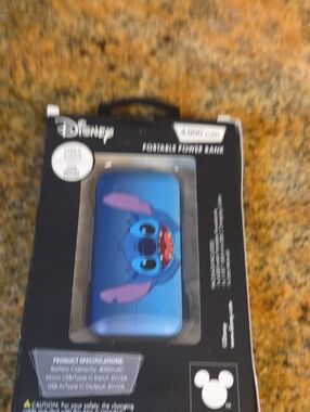 Disney Blue Stitch Portable Power Bank Charger